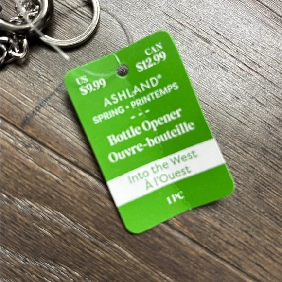 Ashland Cowboy Boot,Silver Metal Split Keyring,bottle opener,bag charm,Western - Picture 4 of 4